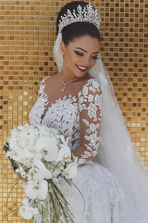 Beaded Lace Wedding Dress, Plus Size Dress, Custom Made, Luxurious
