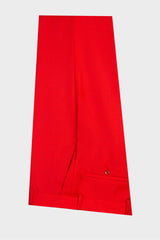 Red Peaked Lapel Double-Breasted Prom Suit