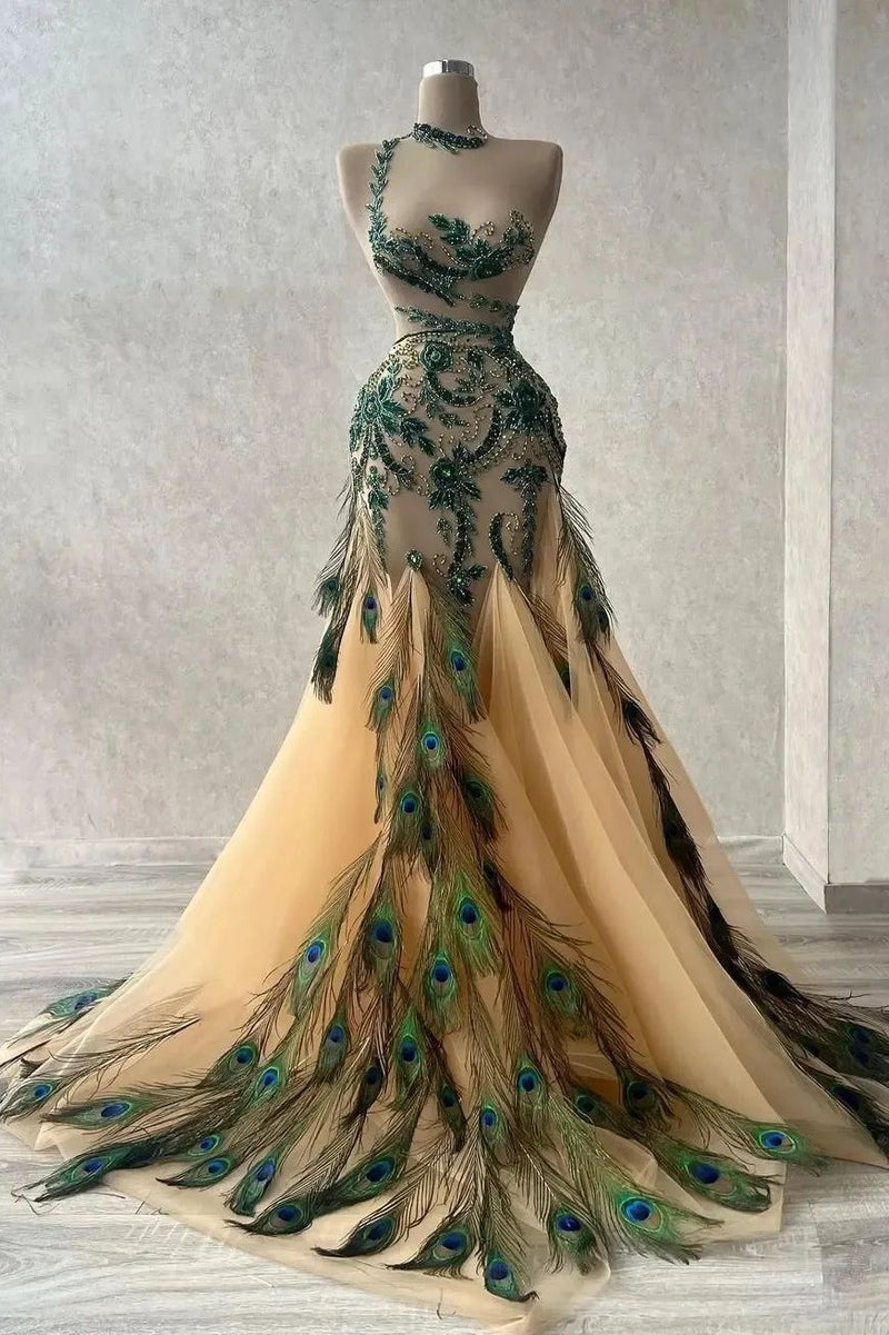 Peacock ball gown best sale