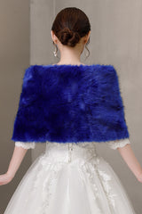 Royal Blue Ball-Style Wedding Gown Shawl-Ballbella