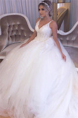 A line Lace Ball Gown Wedding Dresses AmazingBridal Gowns-Ballbella