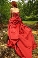 A-line Sweetheart Floor Length Charmuse Bow Backless Prom Dress-Ballbella