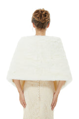 Adah - Winter Faux Fur Wedding Wrap-Ballbella