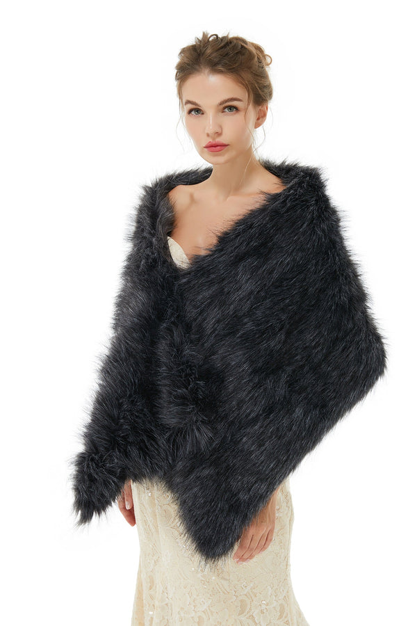 Alice- Winter Faux Fur Wedding Wrap-Ballbella