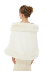 Alis- Winter Faux Fur Wedding Wrap-Ballbella