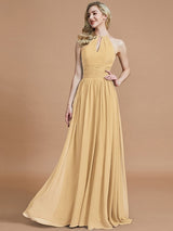 Amazing Chiffon Scoop Sleeveless Bridesmaid Dresses-Ballbella