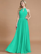 Amazing Chiffon Scoop Sleeveless Bridesmaid Dresses-Ballbella