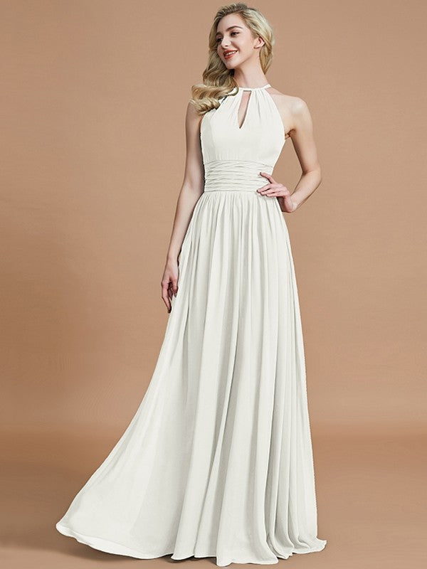 Amazing Chiffon Scoop Sleeveless Bridesmaid Dresses-Ballbella