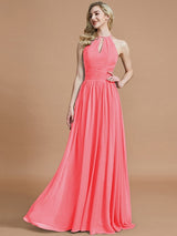 Amazing Chiffon Scoop Sleeveless Bridesmaid Dresses-Ballbella