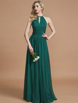 Amazing Chiffon Scoop Sleeveless Bridesmaid Dresses-Ballbella