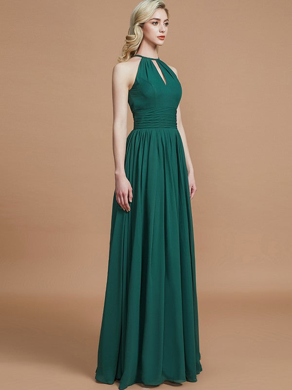 Amazing Chiffon Scoop Sleeveless Bridesmaid Dresses-Ballbella