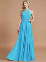 Amazing Chiffon Scoop Sleeveless Bridesmaid Dresses-Ballbella