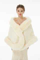 Amber - Winter Faux Fur Wedding Wrap-Ballbella