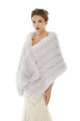 Amelia - Winter Faux Fur Wedding Wrap-Ballbella