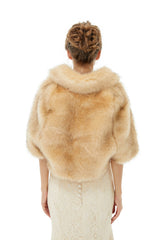 Amy - Winter Faux Fur Wedding Wrap-Ballbella