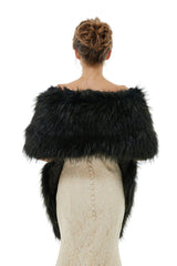 Badra - Winter Faux Fur Wedding Wrap-Ballbella