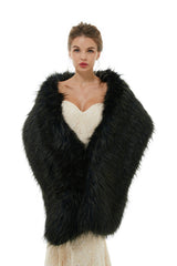 Badra - Winter Faux Fur Wedding Wrap-Ballbella