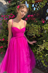 Ball Gown Sweetheart Spaghetti strap Tea-length Open Back Vintage Prom Dress-Ballbella