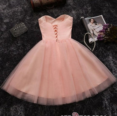 Beads Sequins Short Homecoming Dresses Sweetheart Coral Pink Hoco Dres Ballbella