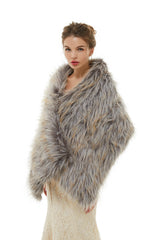 Belinda - Winter Faux Fur Wedding Wrap-Ballbella