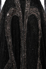 Black Long sleeves V-neck Luxury Sparkle Princess Evening Dresses-Ballbella