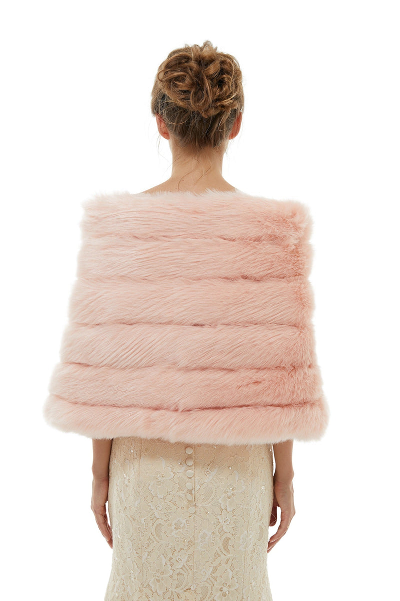 Brianna - Winter Faux Fur Wedding Wrap-Ballbella