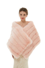 Brianna - Winter Faux Fur Wedding Wrap-Ballbella