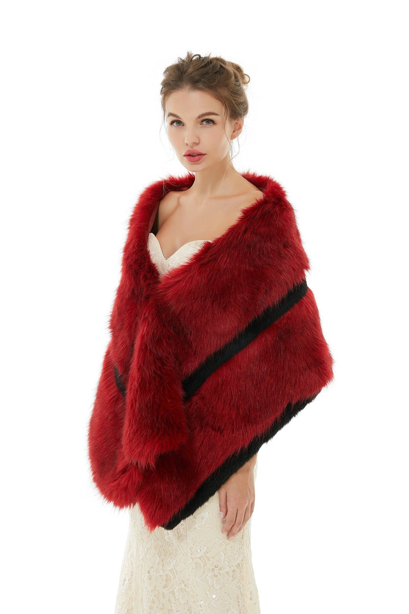 Carla - Winter Faux Fur Wedding Wrap-Ballbella