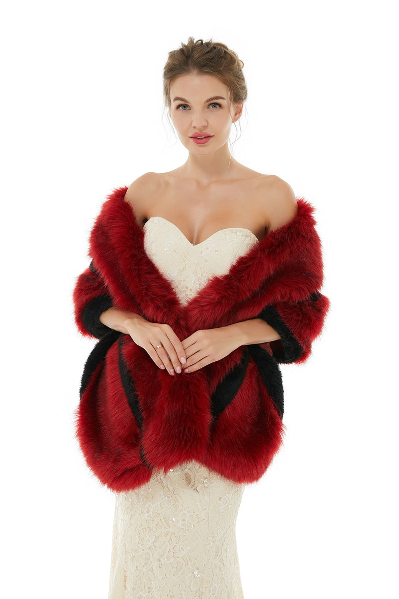 Carla - Winter Faux Fur Wedding Wrap-Ballbella