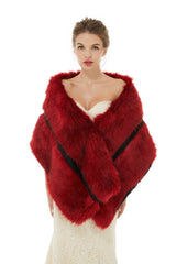 Carla - Winter Faux Fur Wedding Wrap-Ballbella