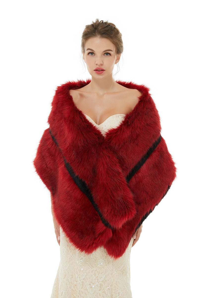 Carla - Winter Faux Fur Wedding Wrap-Ballbella