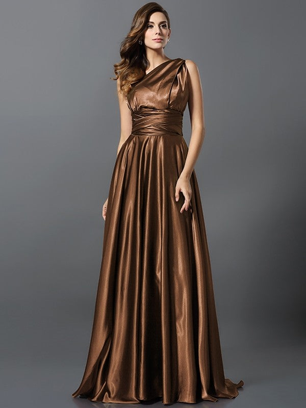 Charming Pleats Sleeveless Long Bridesmaid Dresses-Ballbella