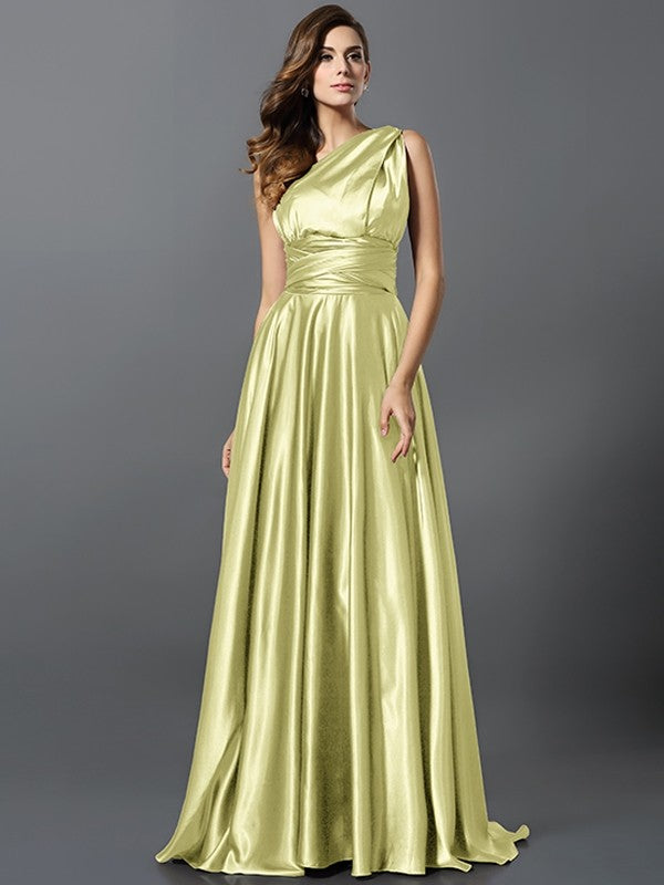 Charming Pleats Sleeveless Long Bridesmaid Dresses-Ballbella