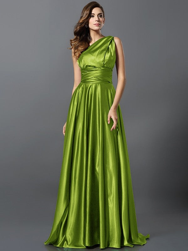 Charming Pleats Sleeveless Long Bridesmaid Dresses-Ballbella