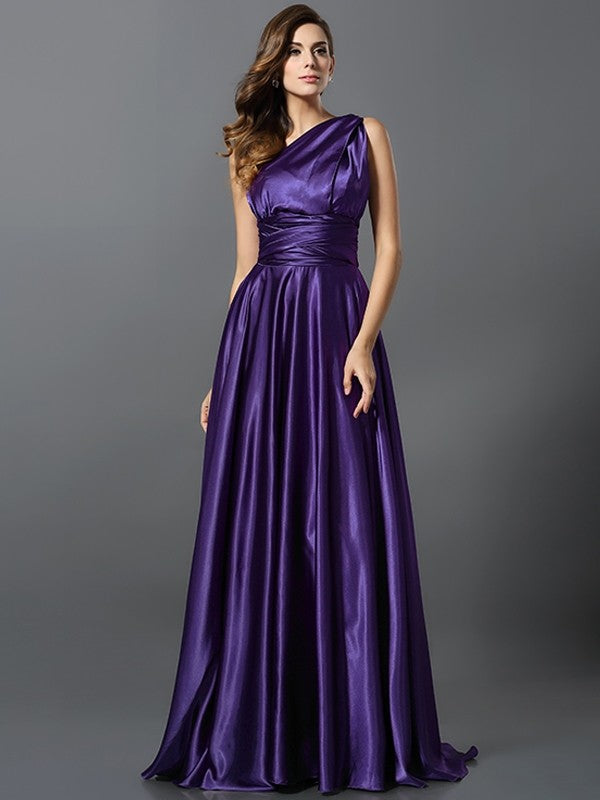 Charming Pleats Sleeveless Long Bridesmaid Dresses-Ballbella