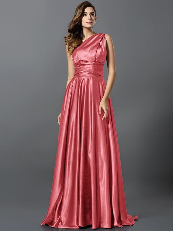 Charming Pleats Sleeveless Long Bridesmaid Dresses-Ballbella