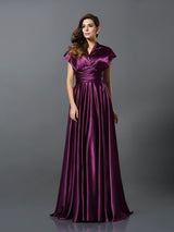 Charming Pleats Sleeveless Long Bridesmaid Dresses-Ballbella