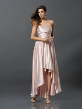 Charming Sleeveless High Low Bridesmaid Dresses-Ballbella