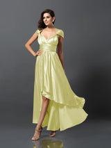 Charming Sleeveless High Low Bridesmaid Dresses-Ballbella