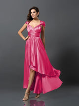 Charming Sleeveless High Low Bridesmaid Dresses-Ballbella