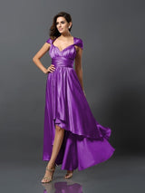 Charming Sleeveless High Low Bridesmaid Dresses-Ballbella