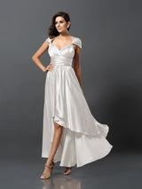 Charming Sleeveless High Low Bridesmaid Dresses-Ballbella