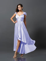 Charming Sleeveless High Low Bridesmaid Dresses-Ballbella