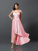 Charming Sleeveless High Low Bridesmaid Dresses-Ballbella