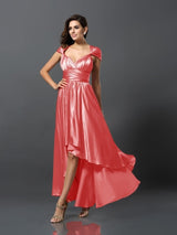 Charming Sleeveless High Low Bridesmaid Dresses-Ballbella