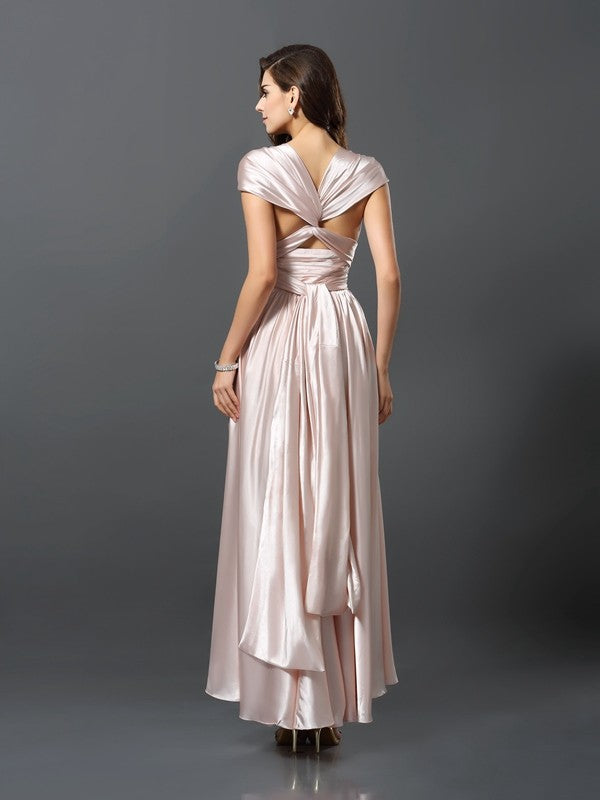 Charming Sleeveless High Low Bridesmaid Dresses-Ballbella