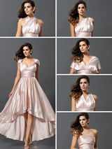 Charming Sleeveless High Low Bridesmaid Dresses-Ballbella