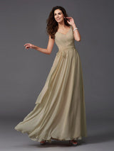 Charming Straps Sash/Ribbon/Belt Sleeveless Long Chiffon Bridesmaid Dresses-Ballbella