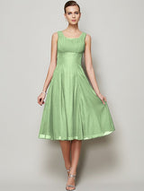 Charming Straps Sleeveless Pleats Short Chiffon Bridesmaid Dresses-Ballbella