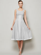 Charming Straps Sleeveless Pleats Short Chiffon Bridesmaid Dresses-Ballbella